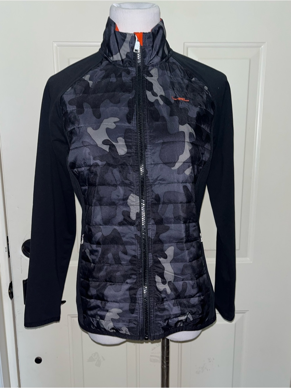 Ralph Lauren Active Hybrid Jacket Gray Camo Women’s Sz Medium